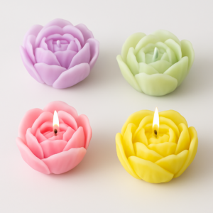 ყვავილების ფორმის სანთლები